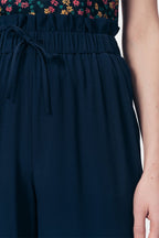 Karl Marc John - Wide Leg High Waist Trousers Perdita - Navy Blue