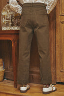 Karl Marc John - Pepitte High Waisted Straight Trousers - Khaki