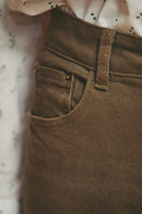 Karl Marc John - Pepitte High Waisted Straight Trousers - Khaki