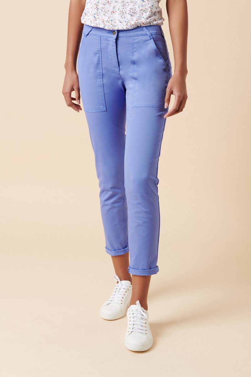 Karl Marc John - Petrus Organic Cotton 7/8 Cargo Trousers - Mauve