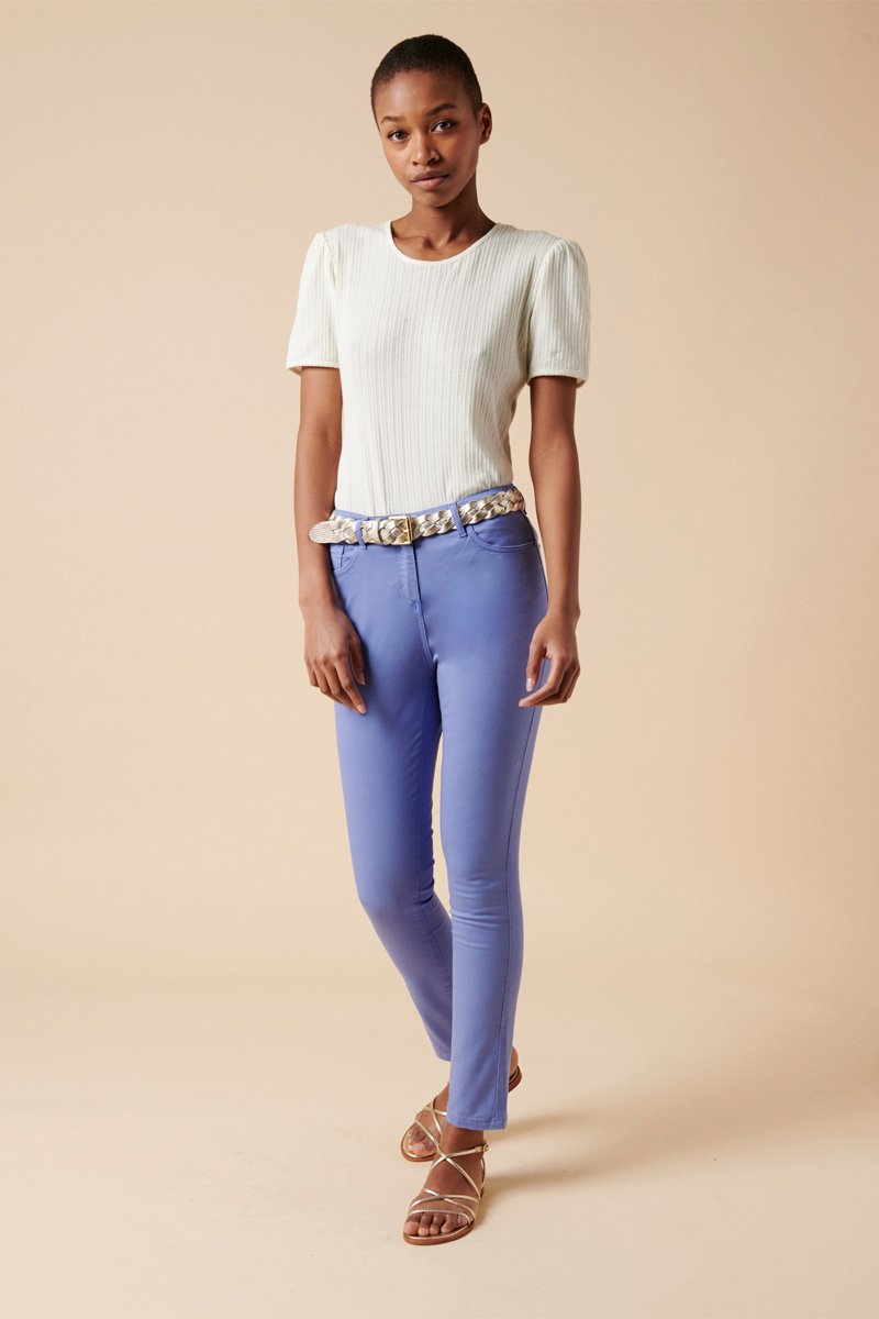 Philemon Slim Fit Organic Cotton Trousers - Mauve