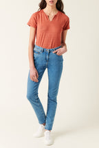 Straight Leg Jeans in Organic Cotton - Blue