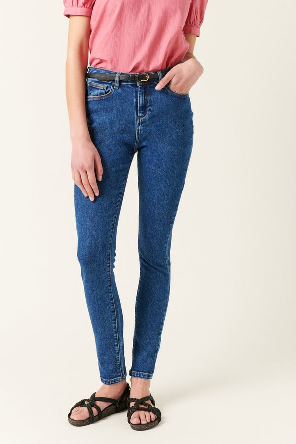 Jean Droit En Coton Biologique - Bleu