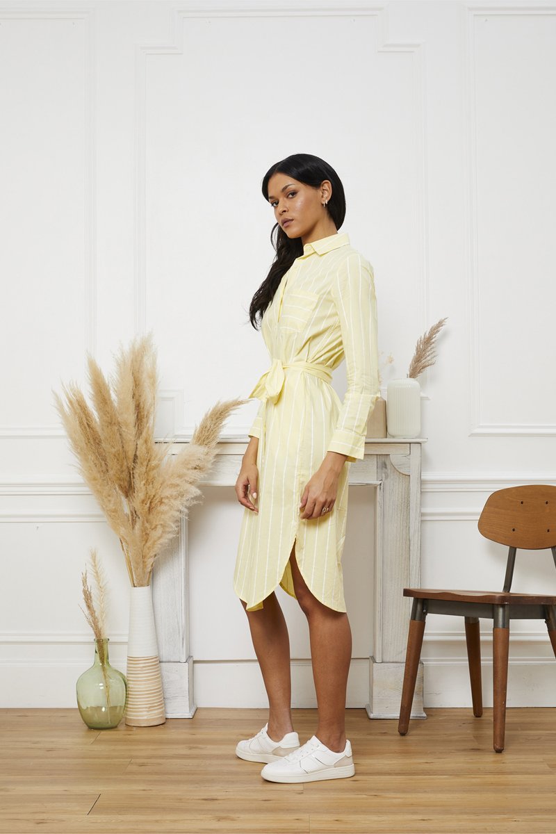Karl Marc John - Robe Chemise Rafia - Jaune