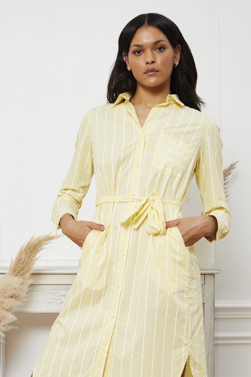 Karl Marc John - Robe Chemise Rafia - Jaune