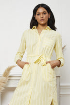 Karl Marc John - Robe Chemise Rafia - Jaune