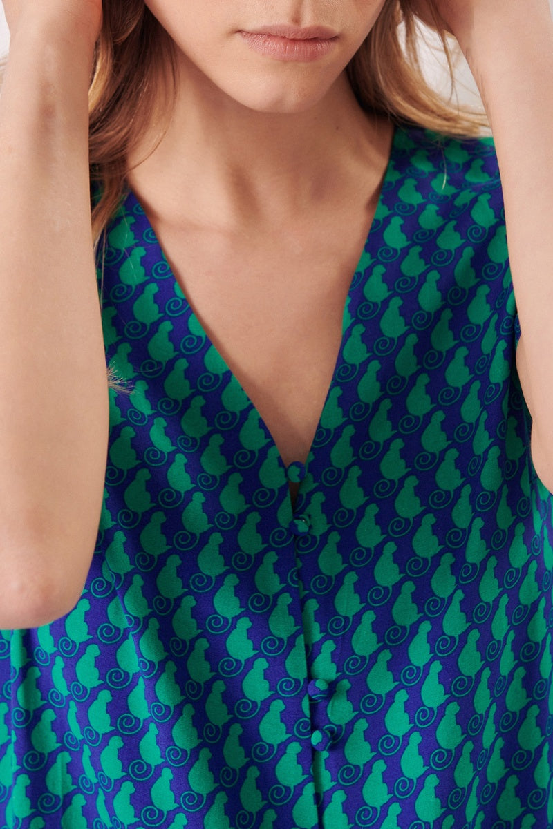 Shirt Dress - Blue