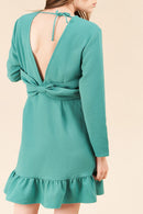Vestido skater turquesa