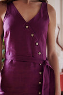 Vestido cruzado - Púrpura