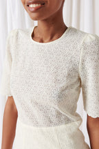 Vestido recto - Blanco