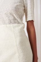 Vestido recto - Blanco