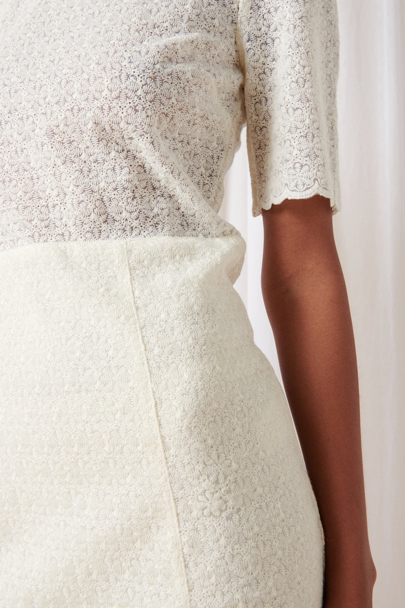 Vestido recto - Blanco
