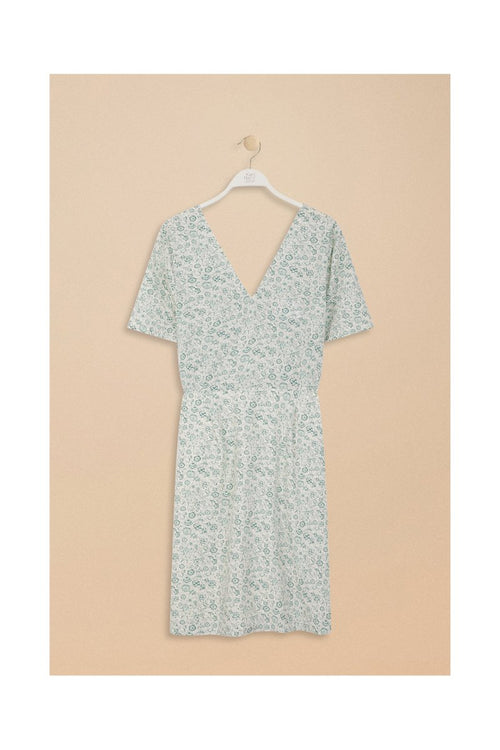 Karl Marc John - Robe Droite Rokiya - Blanc Et Bleu