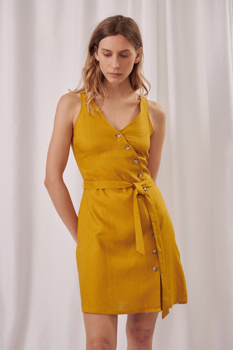 Karl Marc John - Rimila Linen Shirt Dress - Mustard