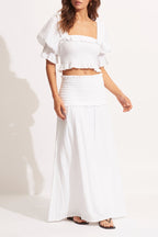 Beachedit Beach Crop Top - White