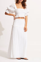 Beachedit Beach Crop Top - White