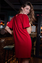 Vestido recto Rebelle - Rojo
