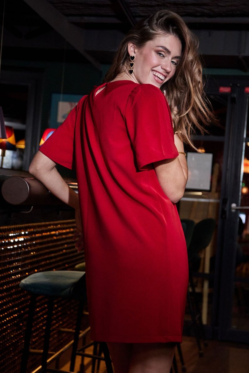 Vestido recto Rebelle - Rojo