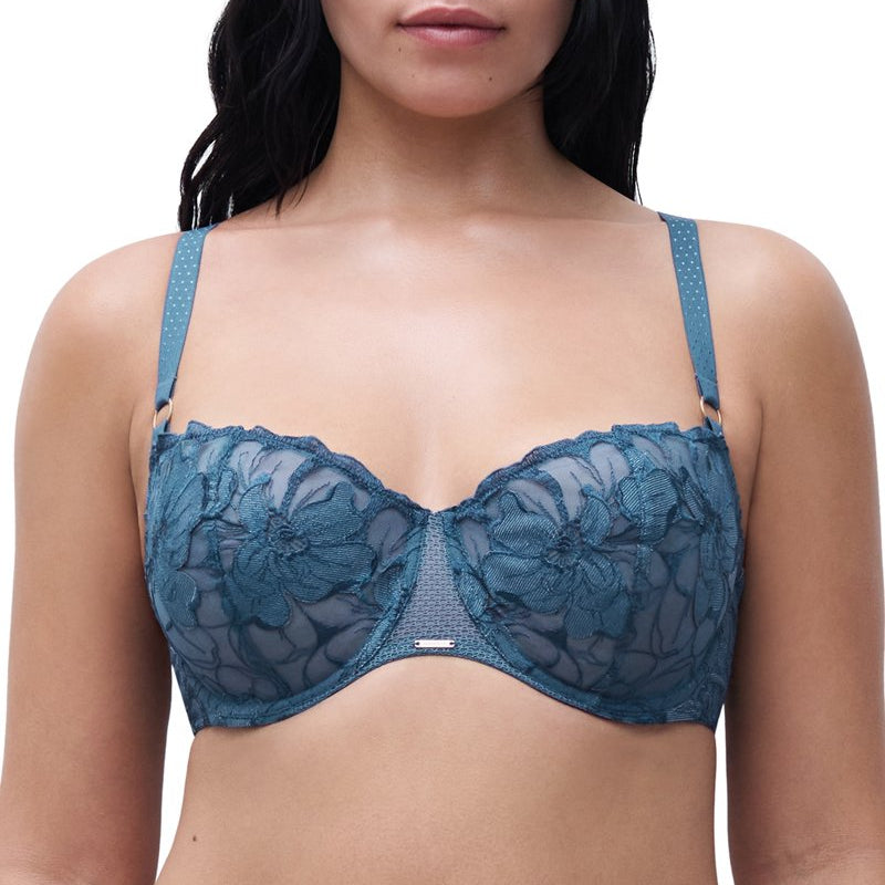Sujetador Si Flowers - Azul Jeans