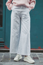 Jean Taille Haute Paulette - Bleu Et Blanc