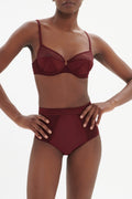 Soutien-Gorge Sgaa Décolleté Plongeant Ève - Rouge Obscur
