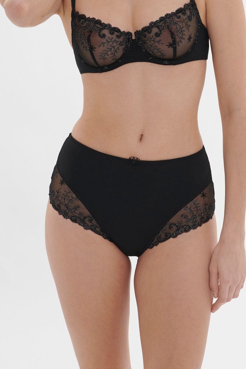 Pantalón corto Délice de cintura alta - Negro