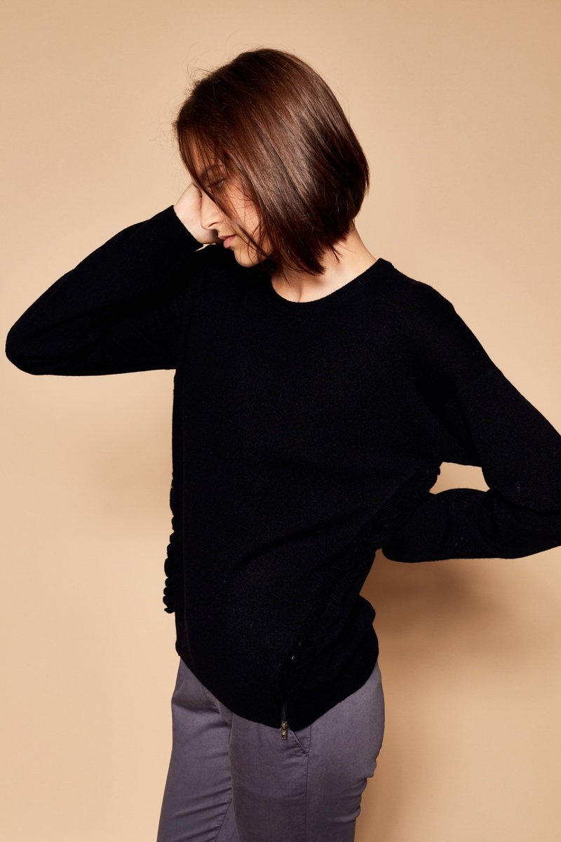 Pull En Laine Et Cachemire Miu - Noir