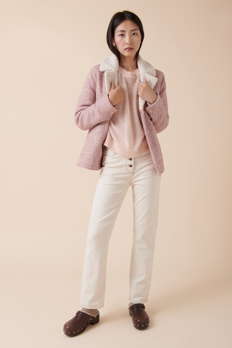 Pull En Laine Et Mohair Maximinus - Rose
