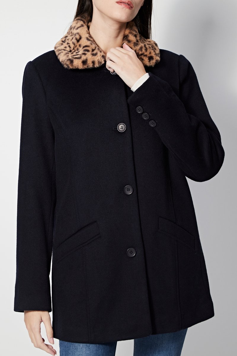 Manteau En Laine Loyal - Bleu Marine