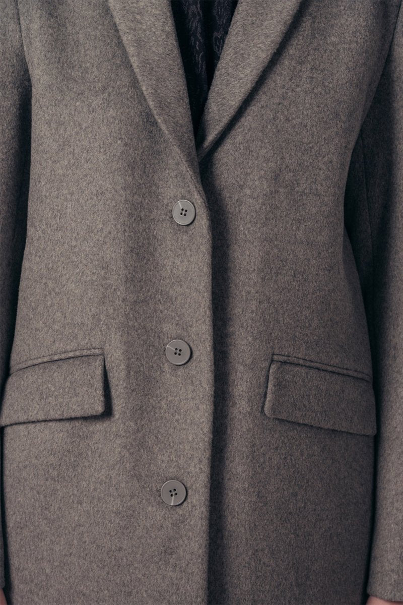 Manteau En Laine Lorela - Gris Chiné