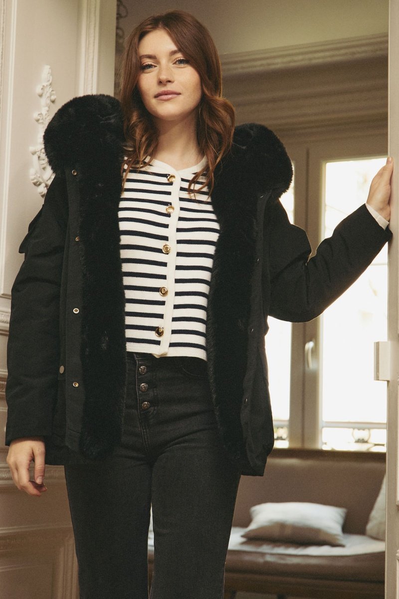 Parka À Capuche Lorraine - Noir