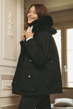 Lorraine Hooded Parka - Black