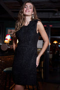 Rafine Skater Dress - Black