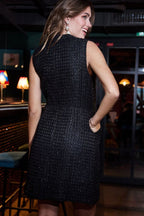 Rafine Skater Dress - Black