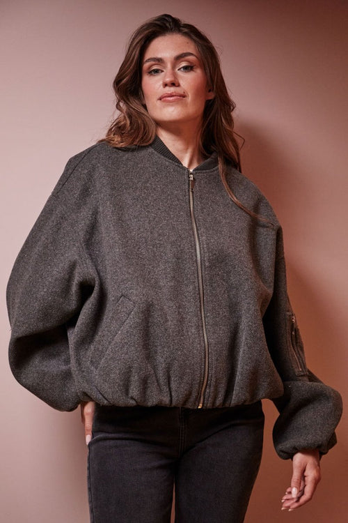 Bomber Vosges - Gris Foncé Chiné