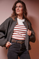 Bomber Vosges - Gris Foncé Chiné