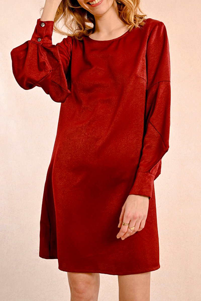 Robe Droite - Bordeaux - Molly Bracken - Femme