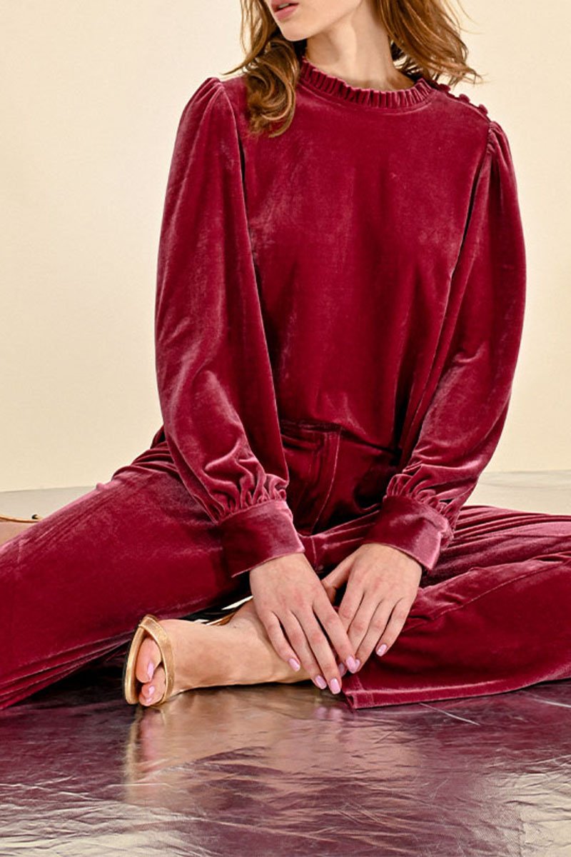 Top - Burgundy - Molly Bracken - Women