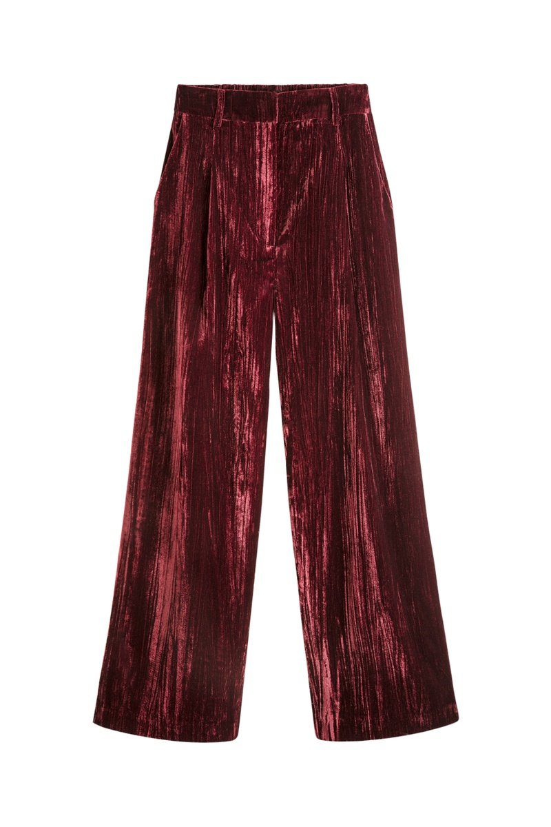 Velvet Trousers - Burgundy