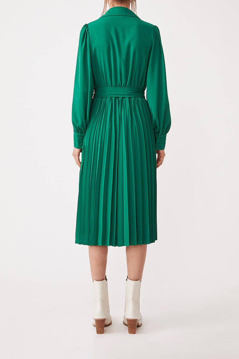 Vestido Plisado - Verde