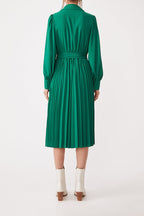 Vestido Plisado - Verde