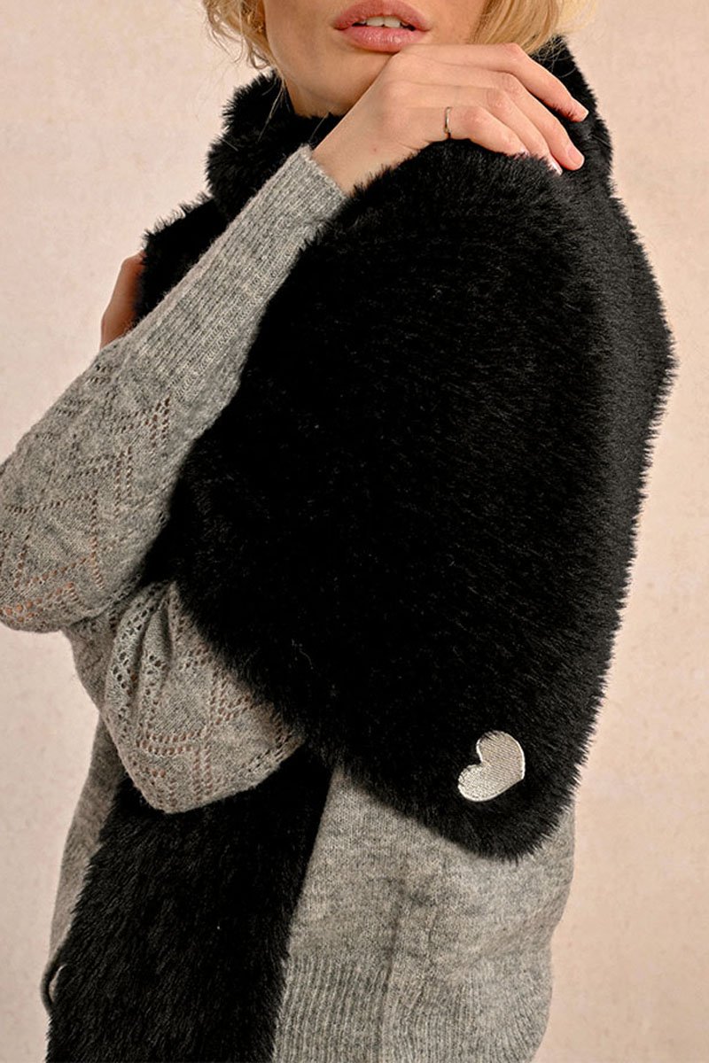 Écharpe - Noir - Femme