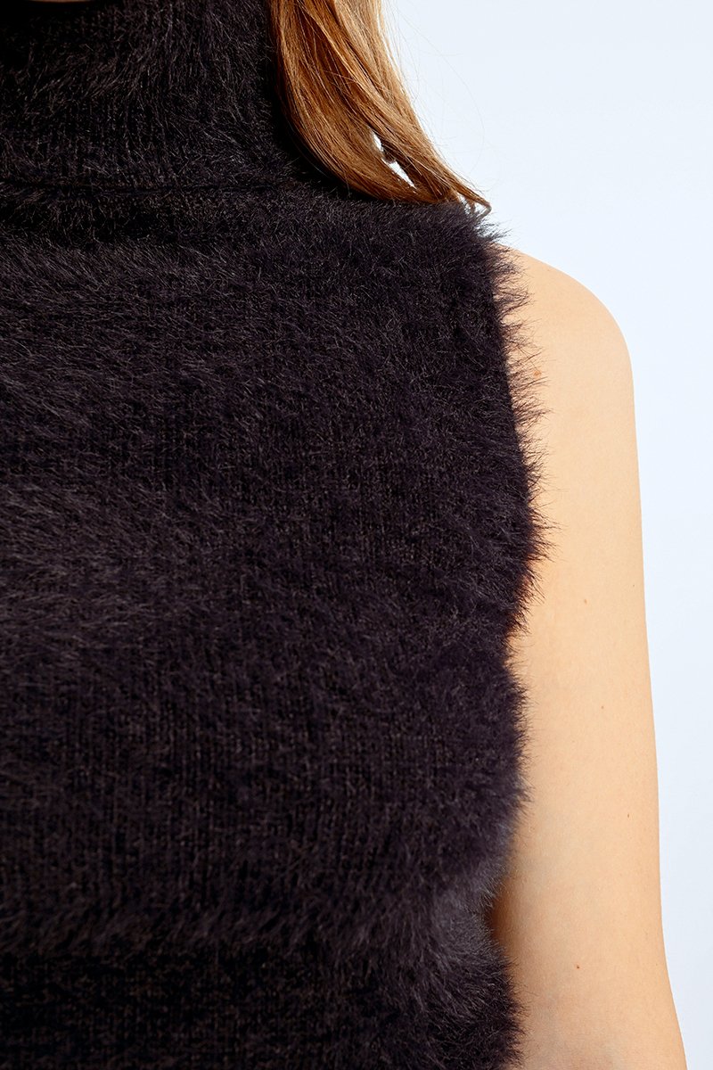 Sleeveless Sweater - Black - Lili Sidonio - Women's