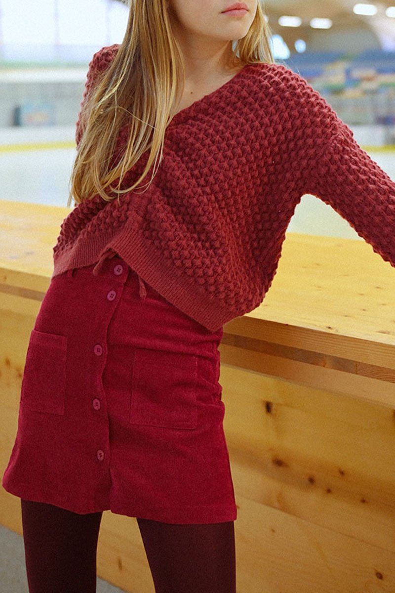 Pull - Bordeaux - Molly Girl - Enfant