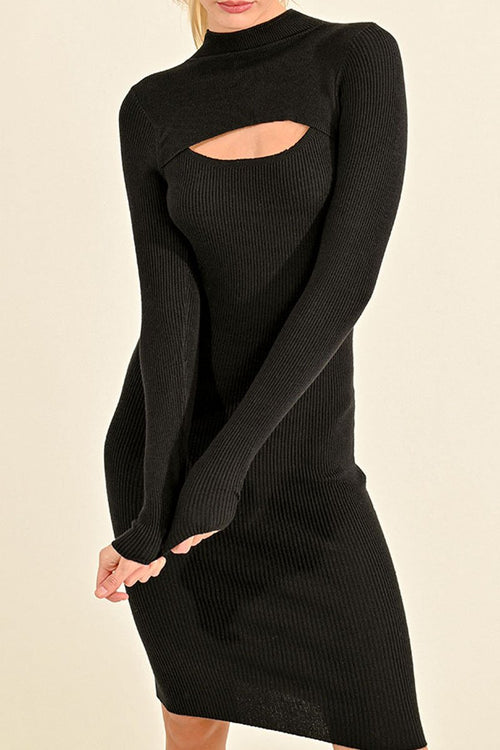 Sweater Dress - Black - Lili Sidonio - Women's