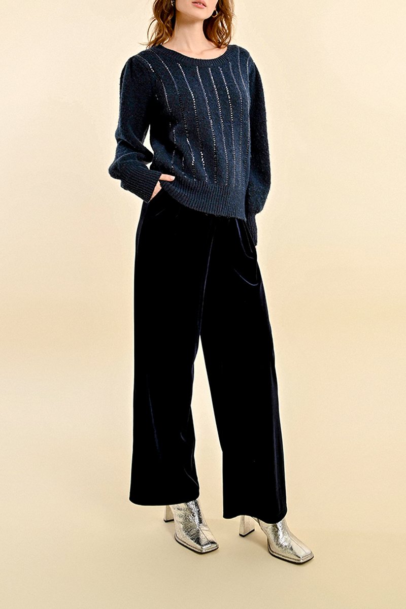 Sweater - Navy Blue - Molly Bracken - Women