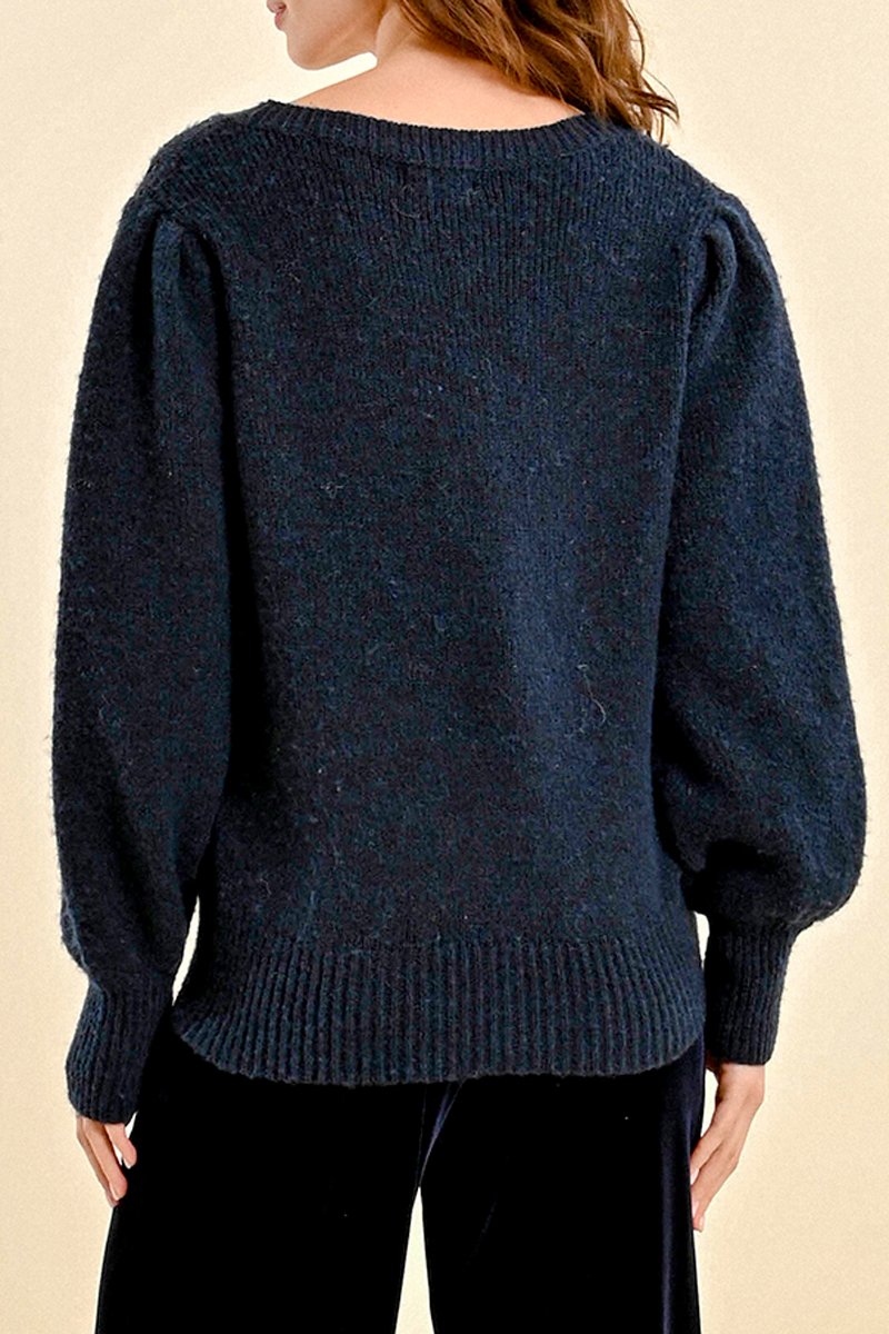Sweater - Navy Blue - Molly Bracken - Women
