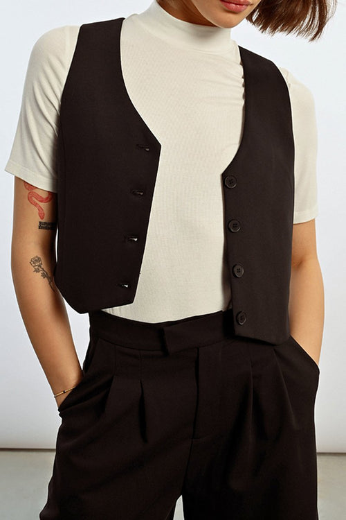 Suit Vest - Black - Lili Sidonio - Women's