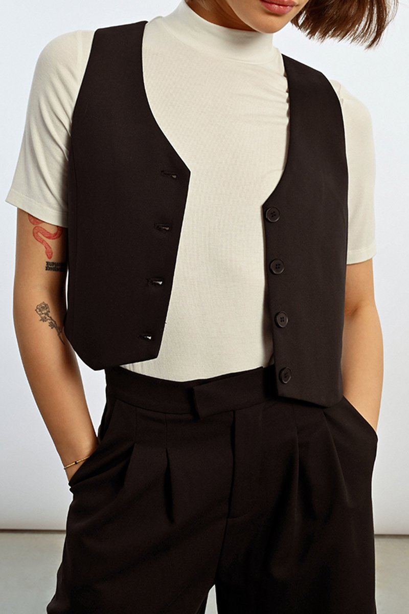 Gilet De Costume - Noir - Lili Sidonio - Femme