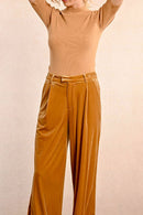 Pantalon Palazzo - Moutarde - Molly Bracken - Femme